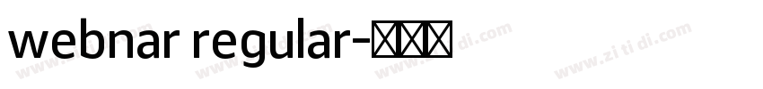 webnar regular字体转换